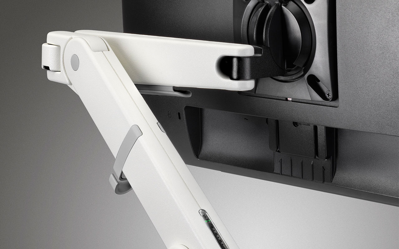 Close-up of monitor arm