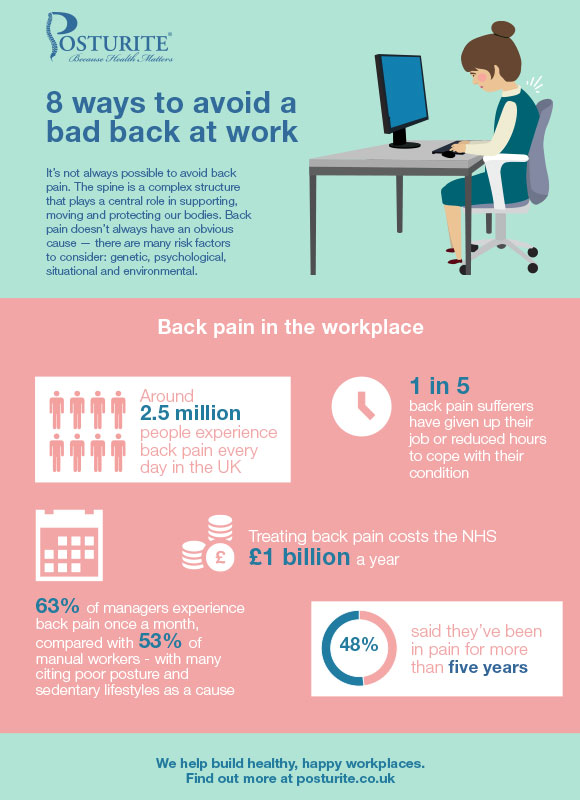 8 ways to avoid a bad back at work