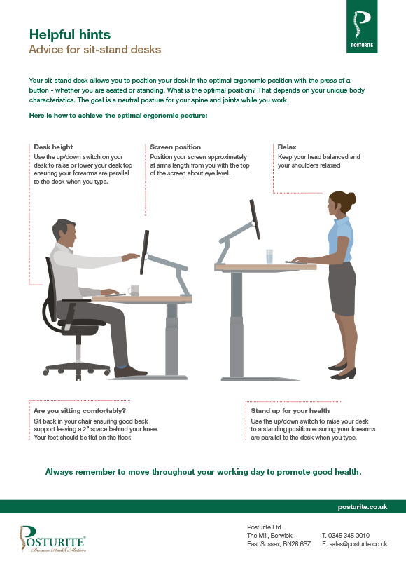 Helpful hints: advice for sit-stand desks
